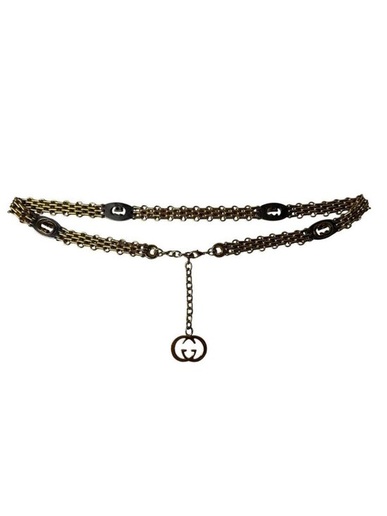 Gucci Interlocking Chain Belt With Logo Charm main image 6